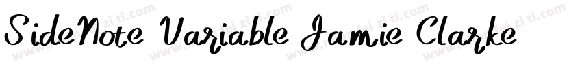 SideNote Variable Jamie Clarke Type字体转换